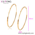 97348 pendientes de aro elegantes de alta calidad vendedor caliente del aro de las señoras del color oro de circle18k del xuping